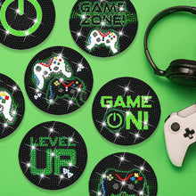 Load image into Gallery viewer, 8PCS Special Shape Diamond Painting DIY Coaster with Holder (Games)