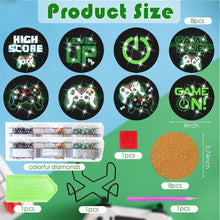 Load image into Gallery viewer, 8PCS Special Shape Diamond Painting DIY Coaster with Holder (Games)