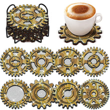 Load image into Gallery viewer, 8PCS Special Shape Diamond Painting DIY Coaster with Holder (Pinion)
