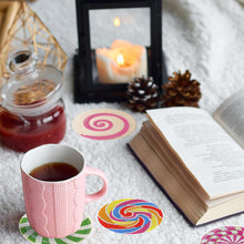 Load image into Gallery viewer, 8PCS Special Shape Diamond Painting DIY Coaster with Holder (Candy)