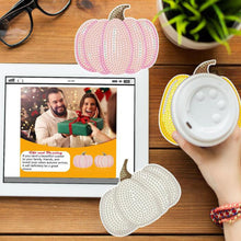 Load image into Gallery viewer, 8PCS Special Shape Diamond Painting DIY Coaster with Holder (Pumpkins)