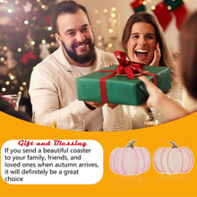 Load image into Gallery viewer, 8PCS Special Shape Diamond Painting DIY Coaster with Holder (Pumpkins)