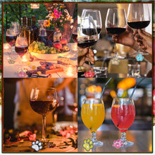 Load image into Gallery viewer, 8PCS Diamond Painting Hanging Decor Dog Paw Diamond Wine Glass Charms Expression