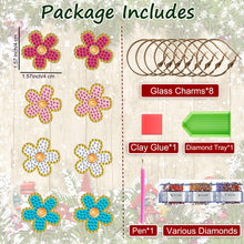 Load image into Gallery viewer, 8PCS Diamond Painting Hanging Decor Dog Paw Diamond Wine Glass Charms Expression