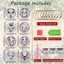 Load image into Gallery viewer, 8PCS Diamond Painting Hanging Decor Dog Paw Diamond Wine Glass Charms Expression