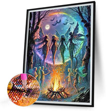 Load image into Gallery viewer, Diamond Painting - Full Round - Gathering of fairies under the moon (30*40CM)
