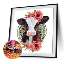Load image into Gallery viewer, Diamond Painting - Full Round - cows and flowers (30*30CM)
