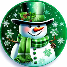 Load image into Gallery viewer, Diamond Painting - Full Round - Round sign Christmas snowman (30*30CM)