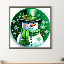 Load image into Gallery viewer, Diamond Painting - Full Round - Round sign Christmas snowman (30*30CM)