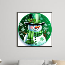 Load image into Gallery viewer, Diamond Painting - Full Round - Round sign Christmas snowman (30*30CM)