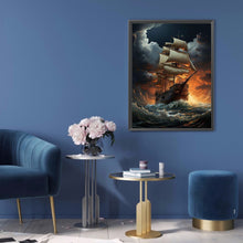 Load image into Gallery viewer, Diamond Painting - Full Square - sea sailing boat (30*40CM)