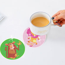 Load image into Gallery viewer, 8PCS Special Shape Diamond Painting Art Coaster Kit with Holder (Prairie Animal)
