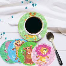 Load image into Gallery viewer, 8PCS Special Shape Diamond Painting Art Coaster Kit with Holder (Prairie Animal)