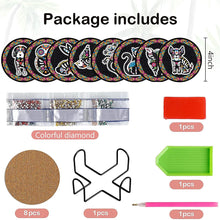 Load image into Gallery viewer, 8PCS Special Shape Diamond Painting Art Coaster Kit Mexican Style (#1)