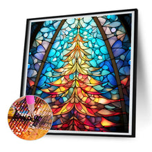 Load image into Gallery viewer, Diamond Painting - Full Round - Christmas tree glass art (30*30CM)