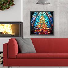 Load image into Gallery viewer, Diamond Painting - Full Round - Christmas tree glass art (30*30CM)
