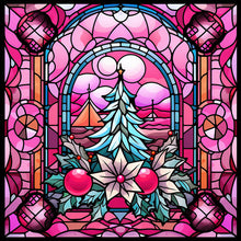 Load image into Gallery viewer, Diamond Painting - Full Round - Pink Christmas Glass Art (30*30CM)