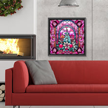 Load image into Gallery viewer, Diamond Painting - Full Round - Pink Christmas Glass Art (30*30CM)