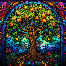 Load image into Gallery viewer, Diamond Painting - Full Round - tree of life glass art (30*30CM)