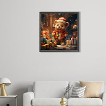 Load image into Gallery viewer, AB Diamond Painting - Full Round - Christmas gift bear (40*40CM)