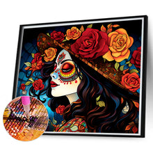 Load image into Gallery viewer, Diamond Painting - Full Round - day of the dead girl (35*30CM)