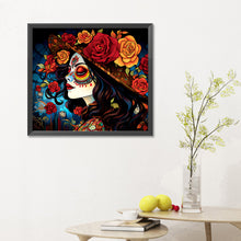 Load image into Gallery viewer, Diamond Painting - Full Round - day of the dead girl (35*30CM)