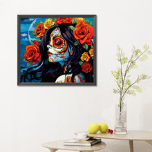 Load image into Gallery viewer, Diamond Painting - Full Round - day of the dead girl (35*30CM)