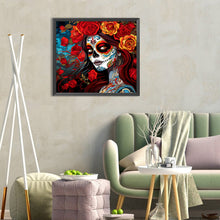 Load image into Gallery viewer, Diamond Painting - Full Round - day of the dead girl (35*30CM)