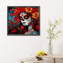 Load image into Gallery viewer, Diamond Painting - Full Round - day of the dead girl (35*30CM)