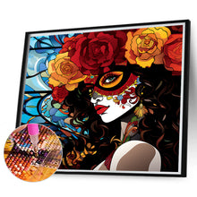 Load image into Gallery viewer, Diamond Painting - Full Round - day of the dead girl (35*30CM)