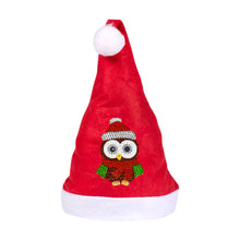 Load image into Gallery viewer, DIY Diamond Painting Christmas Hat Comfort Soft for Adults Unisex (Owl #1)