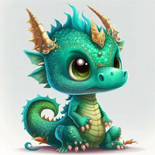 Load image into Gallery viewer, Diamond Painting - Full Round - little dinosaur (30*30CM)