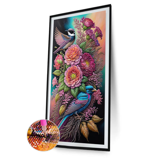 Diamond Painting - Full Round - flowers and birds (40*70CM)