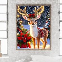 Load image into Gallery viewer, Diamond Painting - Full Round - Christmas deer (30*40CM)