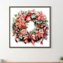 Load image into Gallery viewer, Diamond Painting - Full Round - Christmas wreath (30*30CM)