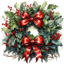 Load image into Gallery viewer, Diamond Painting - Full Round - Christmas wreath (30*30CM)