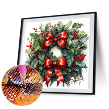 Load image into Gallery viewer, Diamond Painting - Full Round - Christmas wreath (30*30CM)