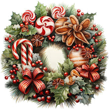 Load image into Gallery viewer, Diamond Painting - Full Round - Christmas wreath (30*30CM)