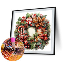 Load image into Gallery viewer, Diamond Painting - Full Round - Christmas wreath (30*30CM)