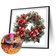 Load image into Gallery viewer, Diamond Painting - Full Round - Christmas wreath (30*30CM)