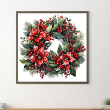 Load image into Gallery viewer, Diamond Painting - Full Round - Christmas wreath (30*30CM)