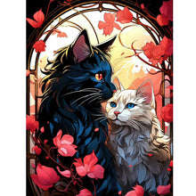 Load image into Gallery viewer, Diamond Painting - Full Round - romantic cat couple (30*40CM)