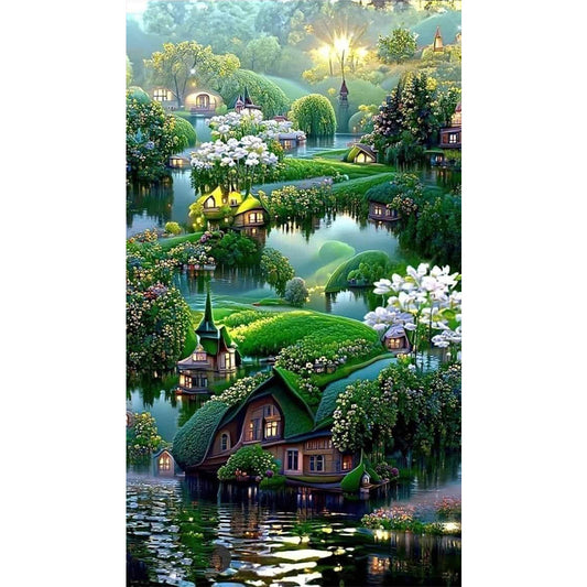 AB Diamond Painting - Full Round - Dream green space (40*70CM)