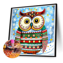 Load image into Gallery viewer, Diamond Painting - Full Round - Christmas Owl (30*30CM)