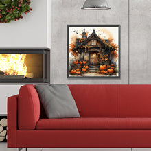 Load image into Gallery viewer, Diamond Painting - Full Round - halloween pumpkin street (30*30CM)