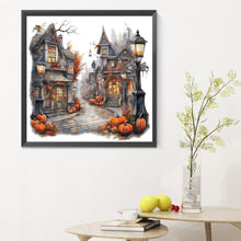 Load image into Gallery viewer, Diamond Painting - Full Round - halloween pumpkin street (30*30CM)