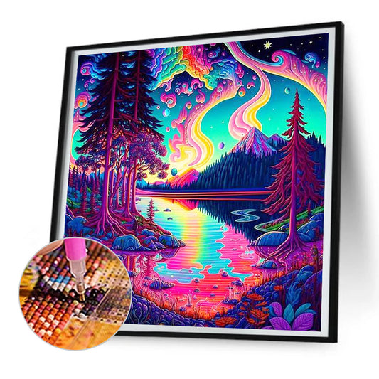 Diamond Painting - Full Round - Step onto the Rainbow Bridge (30*30CM)