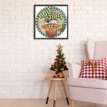 Load image into Gallery viewer, Diamond Painting - Partial Special Shaped - Christmas holiday wreath (30*30CM)