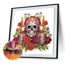 Load image into Gallery viewer, Diamond Painting - Partial Special Shaped - skull candlestick (30*30CM)