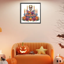Load image into Gallery viewer, Diamond Painting - Partial Special Shaped - skull candlestick (30*30CM)